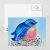 Bluebird Cupcake Surprise Briefkaart (Voorkant / Achterkant)