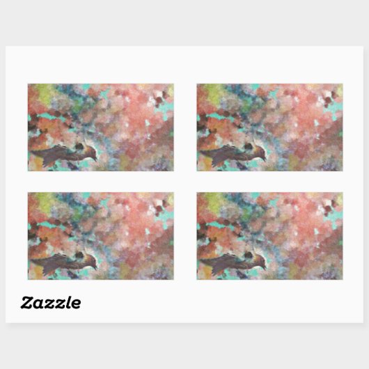 Bluebird Digital Art Rechthoekige Sticker (Vel)