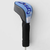 Bluebird Elegant Monogram Initiaal B Persoonlijk Golfheadcover (Schuin)