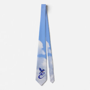 Bluebird Elegant Monogram Initiaal E Stropdas