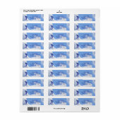 Bluebird Elegant Monogram Initiaal S Retouradres Etiket (Full Sheet)