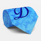 Bluebird Elegant Monogram Initial D Stropdas (Opgerold)