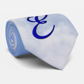 Bluebird Elegant Monogram Initial E Stropdas (Opgerold)