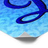 Bluebird Elegante Monogram Initiaal D Poster (Hoek)