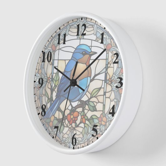 Bluebird Faux Glas in lood Blauwe Vogelklok (Hoek)