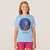 Bluebird (Female) Painting - Original Bird Art T-S T-shirt (Voorkant volledig)