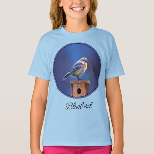 Bluebird (Female) Painting - Original Bird Art T-S T-shirt (Voorkant)