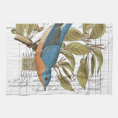 Bluebird French Script Kitchen Hand Towel Theedoek (Horizontaal)