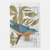 Bluebird French Script Kitchen Hand Towel Theedoek (Verticaal)
