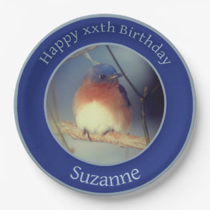 Bluebird gepersonaliseerde Happy Birthday Papieren Bordje
