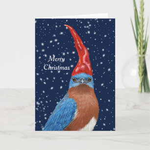 Bluebird Gnome kerstkaart Kaart