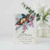  Bluebird Good Wishes Briefkaart (Staand voorkant)