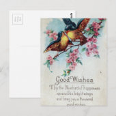 Bluebird Good Wishes Briefkaart (Voorkant / Achterkant)