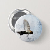 Bluebird Grunge Ronde Button 5,7 Cm (Voorkant /achterkant)