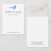 Bluebird Handmade Jewelry Earring Display Visitekaartje (Voorkant / Achterkant)