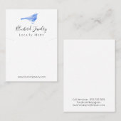 Bluebird Handmade Jewelry Ketting Pendant Visitekaartje (Voorkant / Achterkant)