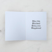 Bluebird Happiness Fotografische verjaardag Kaart (Binnen)
