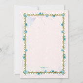 Bluebird Happiness Invitation Kaart (Achterkant)