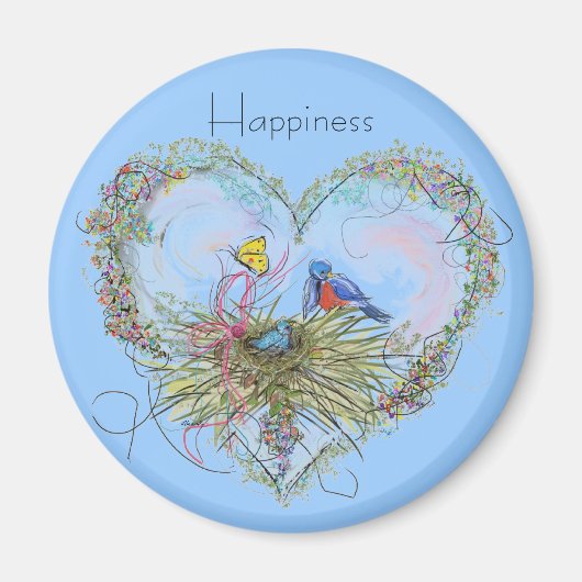 Bluebird Happiness Magnet (Voorkant)