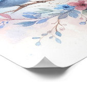 Bluebird Harmony op een bloemenbaars Poster (Hoek)