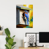 Bluebird Haven: De baby's voeden Poster (Thuiskantoor)