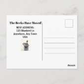 Bluebird House - Funny Change Address Briefkaart (Achterkant)