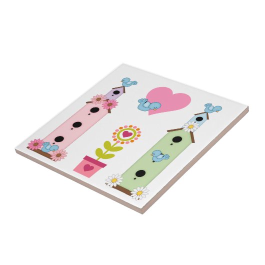 Bluebird Houses Tegeltje (Zijkant)