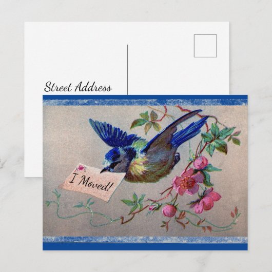 Bluebird I Moved Briefkaart (Voorkant / Achterkant)