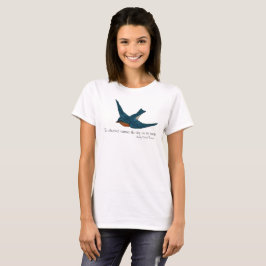 Bluebird in Flight met quote van Thoreau T-shirt