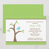 Bluebird in Tree Invitations Kaart (Voorkant / Achterkant)