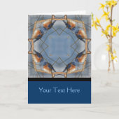 Bluebird Kaleidoscope Natuur Fotokaart Kaart (Gele Bloem)