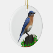 Bluebird kerst keramisch ornament (Rechts)