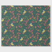 Bluebird Kerstfeestay Pattern Cadeaupapier (Vlak)