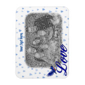 Bluebird Love Blue Hearts Lijst Uw foto toevoegen Magneet (Verticaal)