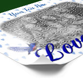 Bluebird Love Blue Hearts Photo Lijst Sjabloon Foto Afdruk (Hoek)