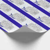 Bluebird Love Blue Hearts Photo Template Cadeaupapier (Hoek)