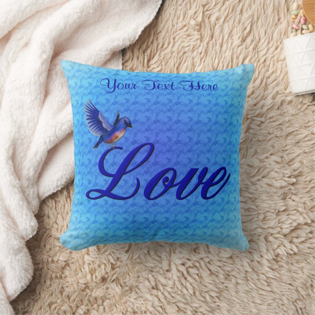 Bluebird Love Personalized Kussen (Deken)