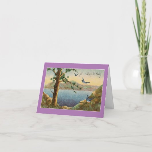  Bluebird Ma Birthday Kaart (Voorkant)