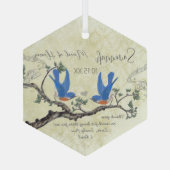  Bluebird Maid of Honor Ornaments Glas Ornament (Achterkant)