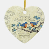  Bluebird Maid of Honor Ornaments Keramisch Ornament (Voorkant)