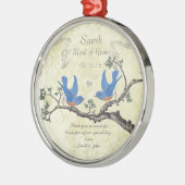  Bluebird Maid of Honor Ornaments Metalen Ornament (Links)