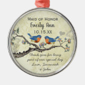  Bluebird Maid of Honor Ornaments Metalen Ornament (Voorkant)