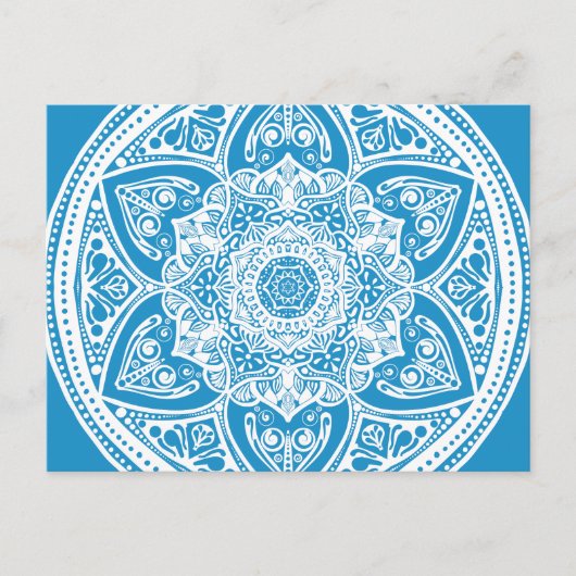 Bluebird Mandala Briefkaart (Voorkant)