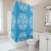 Bluebird Mandala Douchegordijn (In situ)