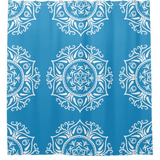 Bluebird Mandala Douchegordijn (Voorkant)
