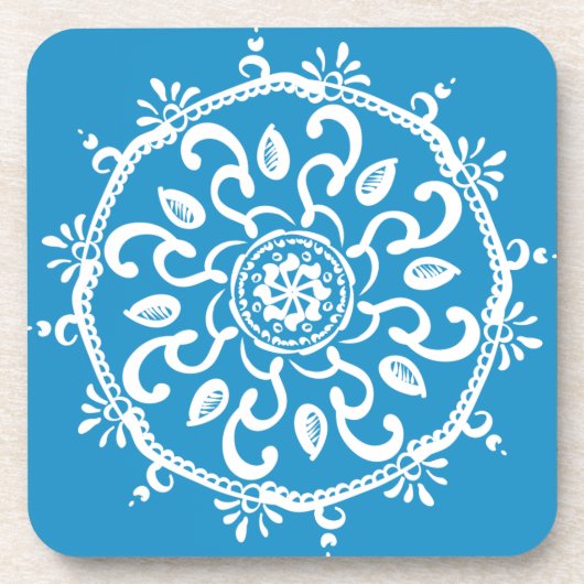 Bluebird Mandala Drankjes Onderzetter (Voorkant)