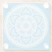 Bluebird Mandala Glazen Onderzetter (Achterkant)