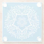 Bluebird Mandala Glazen Onderzetter (Achterkant)