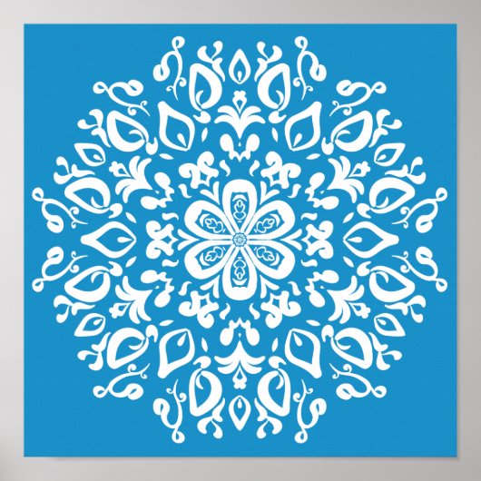 Bluebird Mandala Poster (Voorkant)