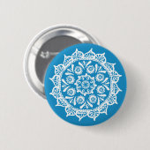 Bluebird Mandala Ronde Button 5,7 Cm (Voorkant /achterkant)